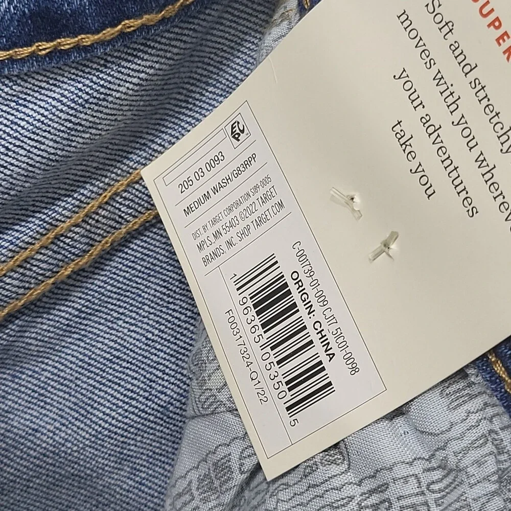 Girls' High Rise Skinny Super Stretch Skinny Jeans - Cat & Jack Blue Size 7
